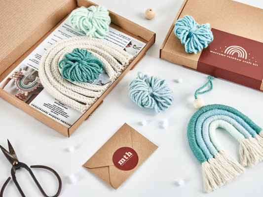 Make Your Own Mini Ocean Rainbow Macrame Craft Kit