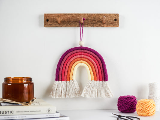 Make Your Own Sunrise Rainbow Macrame Craft Kit