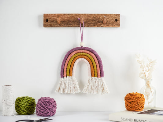 Make Your Own Spring Rainbow Macrame Craft Kit