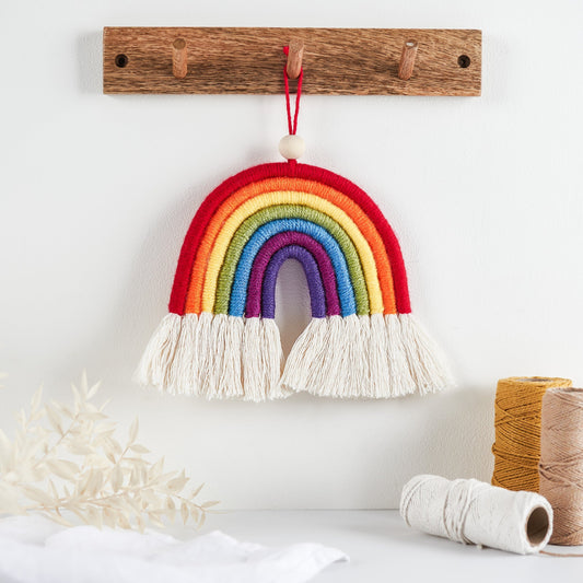 Make Your Own Classic Rainbow Macrame Craft Kit