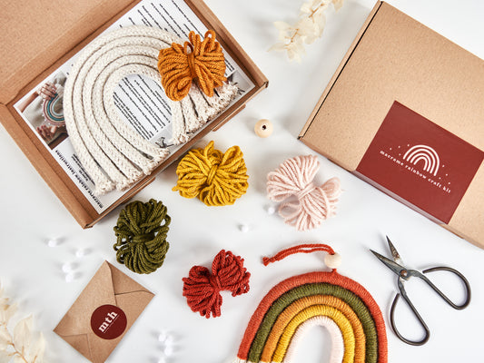 Make Your Own Autumn Rainbow Macrame Craft Kit