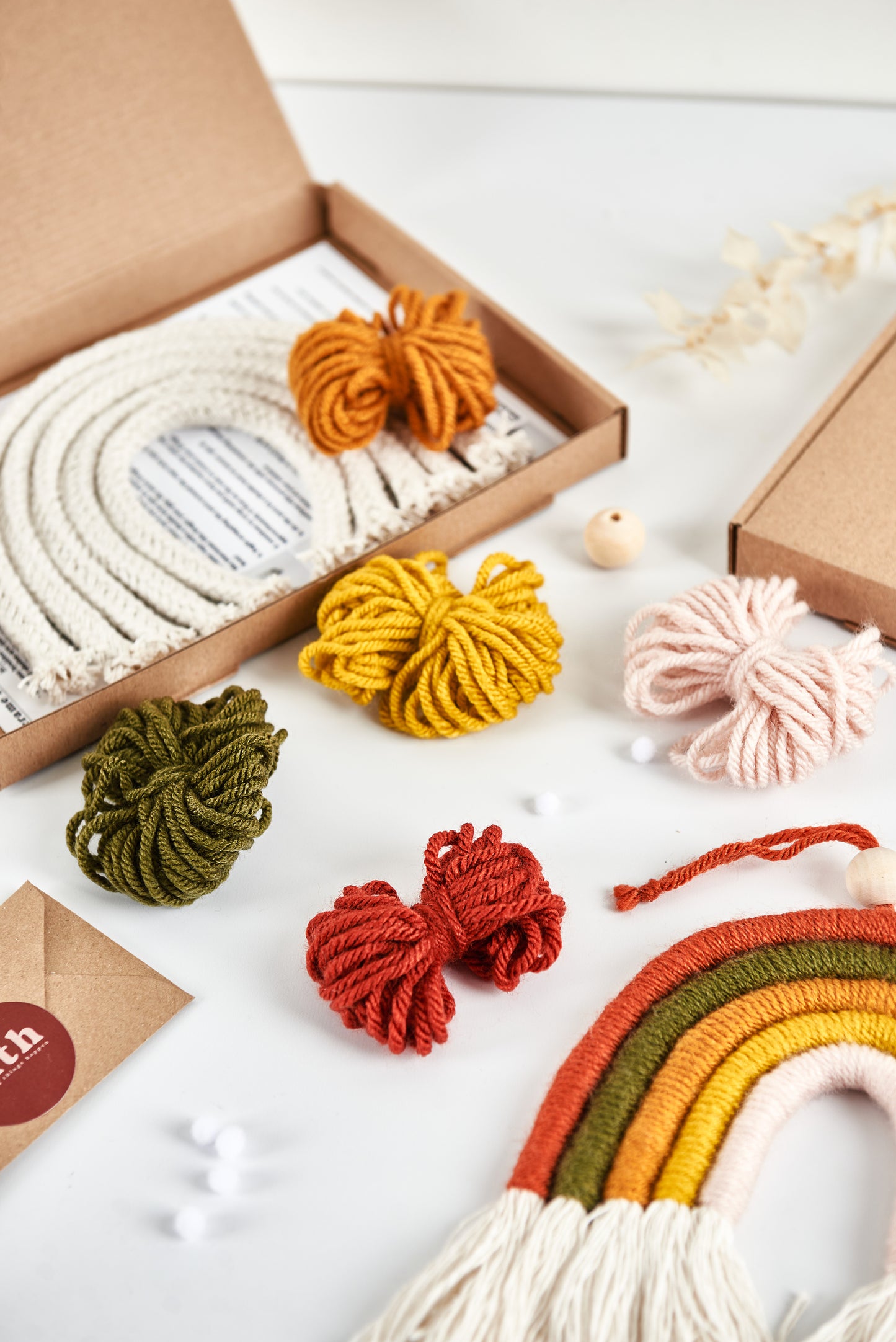 Make Your Own Autumn Rainbow Macrame Craft Kit