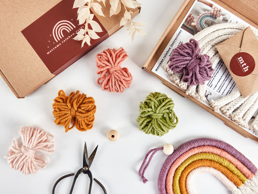 Make Your Own Spring Rainbow Macrame Craft Kit