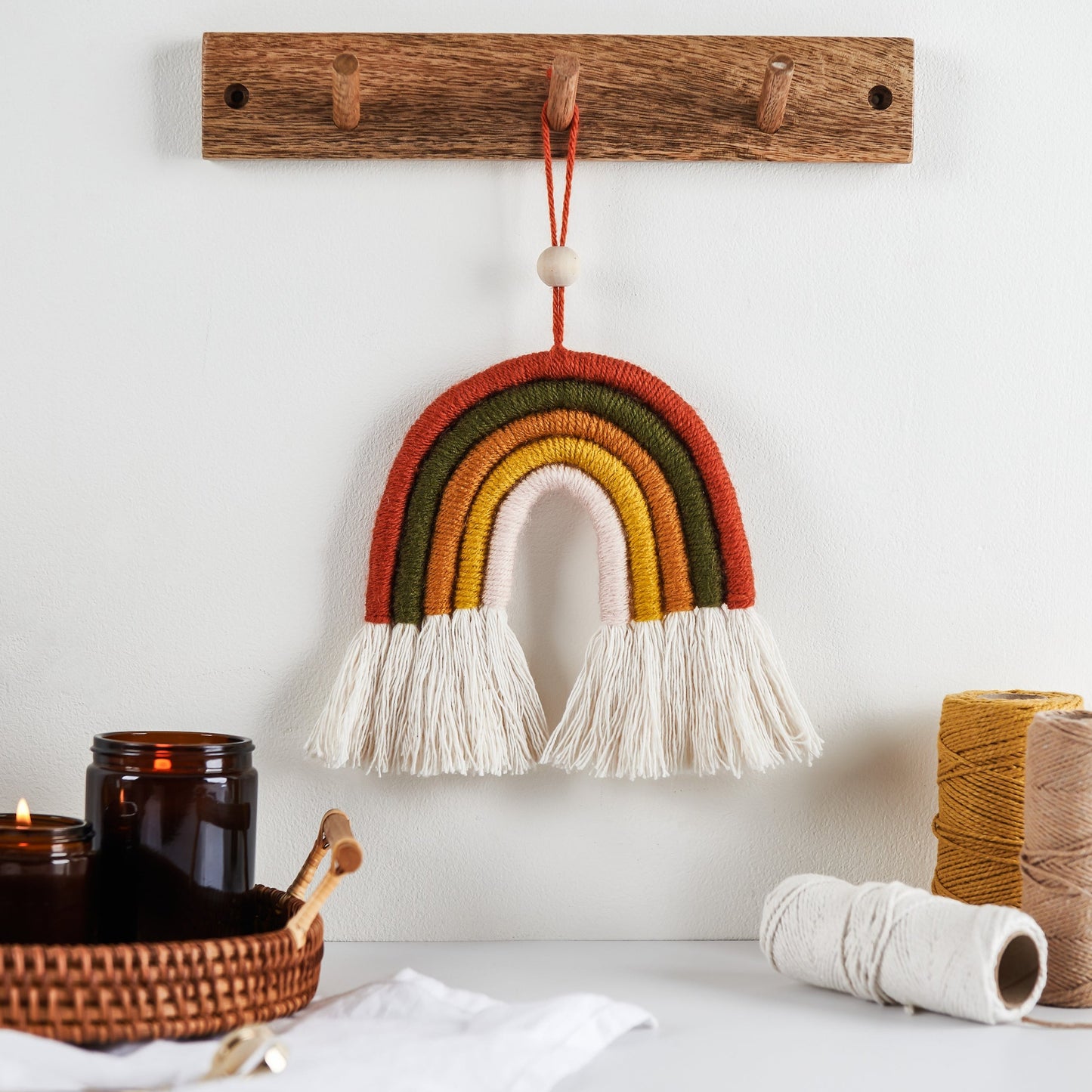 Make Your Own Autumn Rainbow Macrame Craft Kit