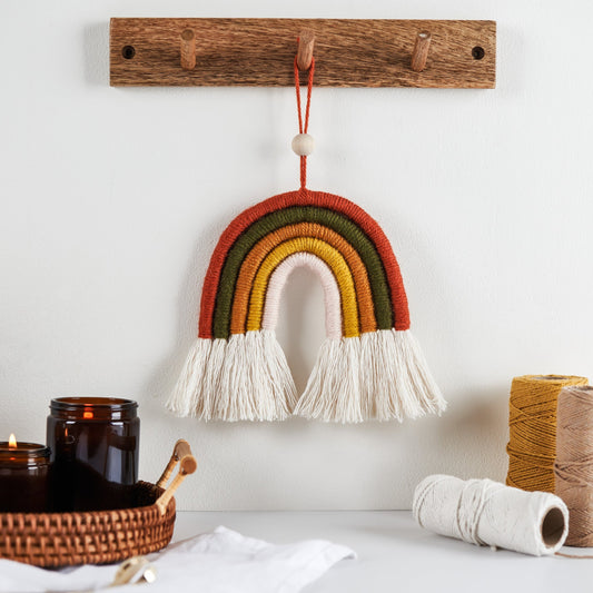 Make Your Own Autumn Rainbow Macrame Craft Kit