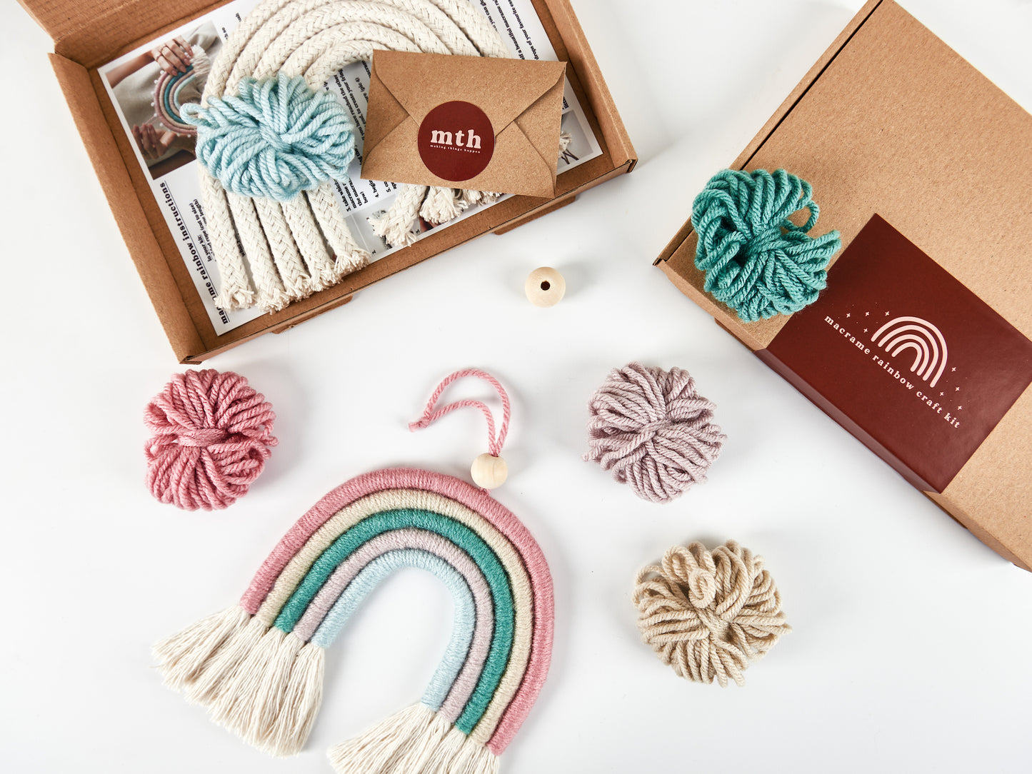 Make Your Own Misty Rainbow Macrame Craft Kit