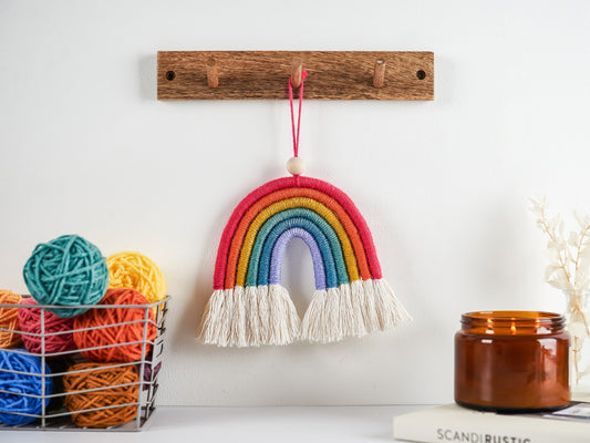 Make Your Own Bright Rainbow Macrame Craft Kit