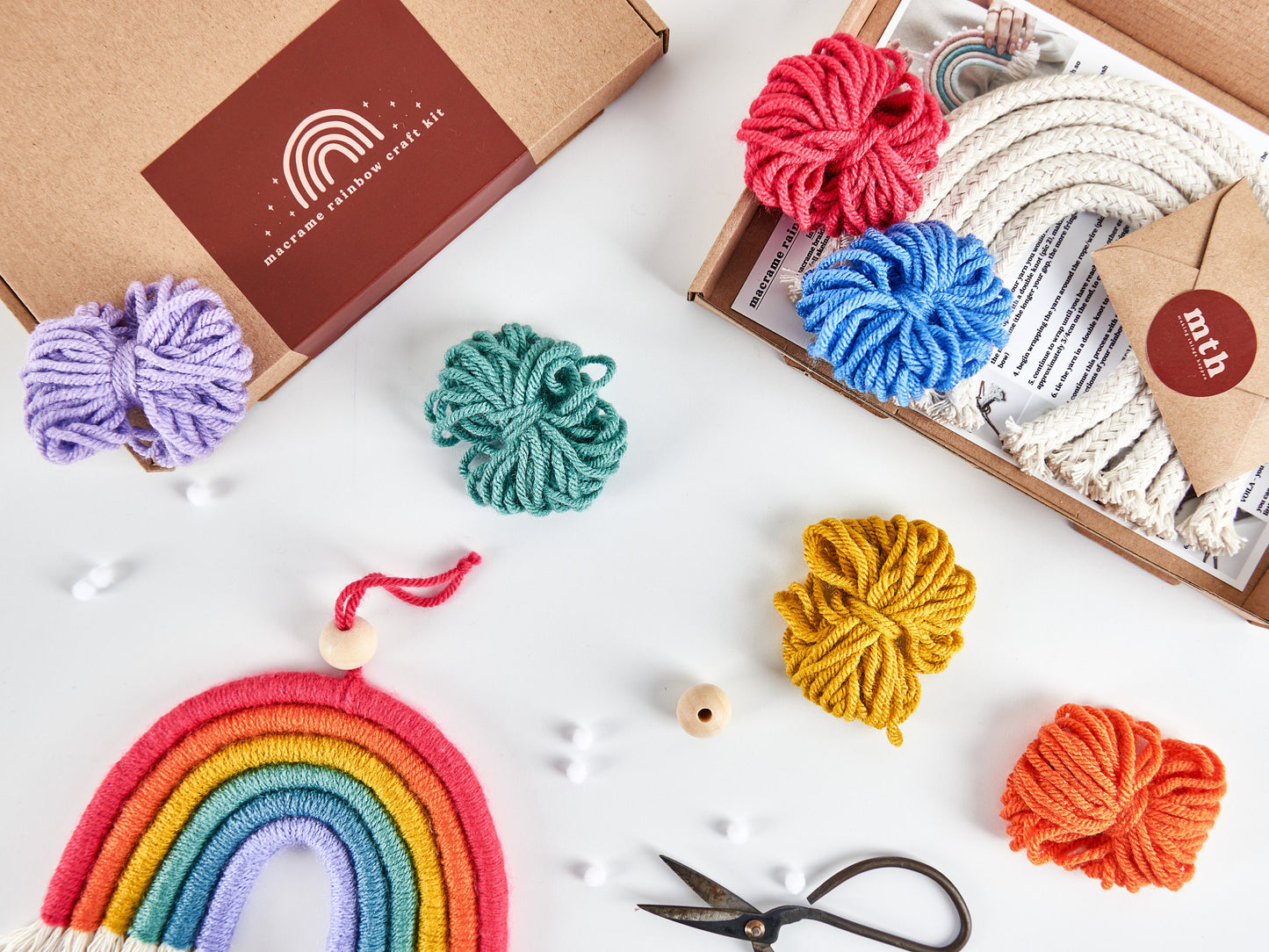 Make Your Own Bright Rainbow Macrame Craft Kit – MTH Craft Studio