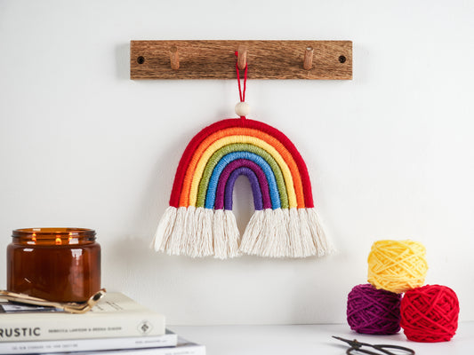 Make Your Own Classic Rainbow Macrame Craft Kit