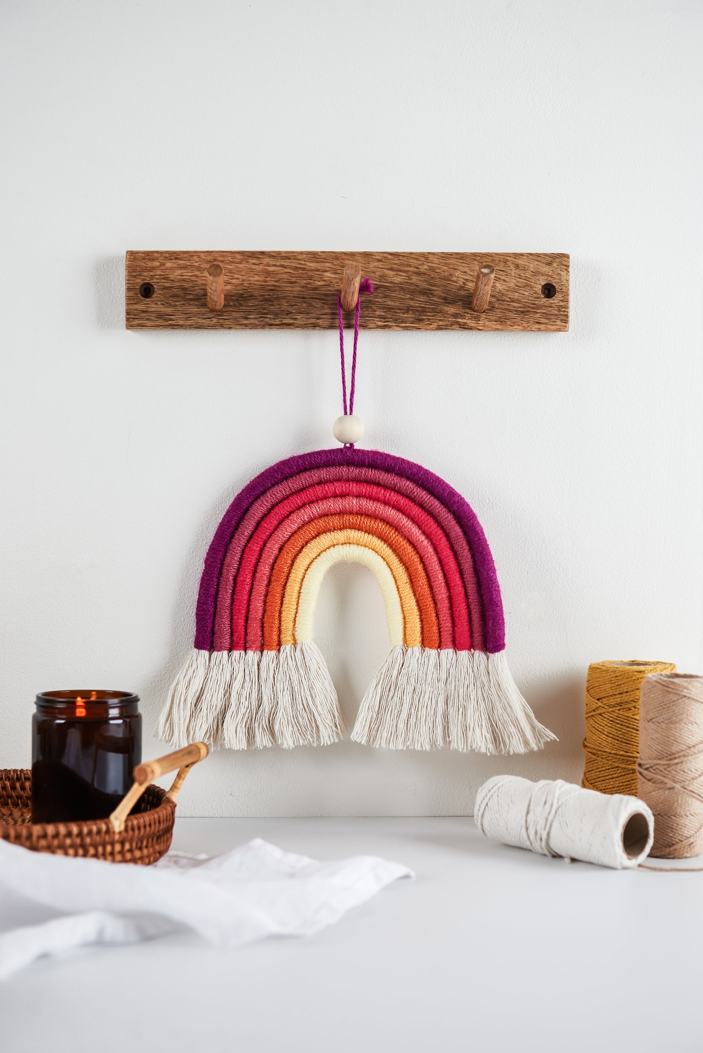 Make Your Own Sunrise Rainbow Macrame Craft Kit