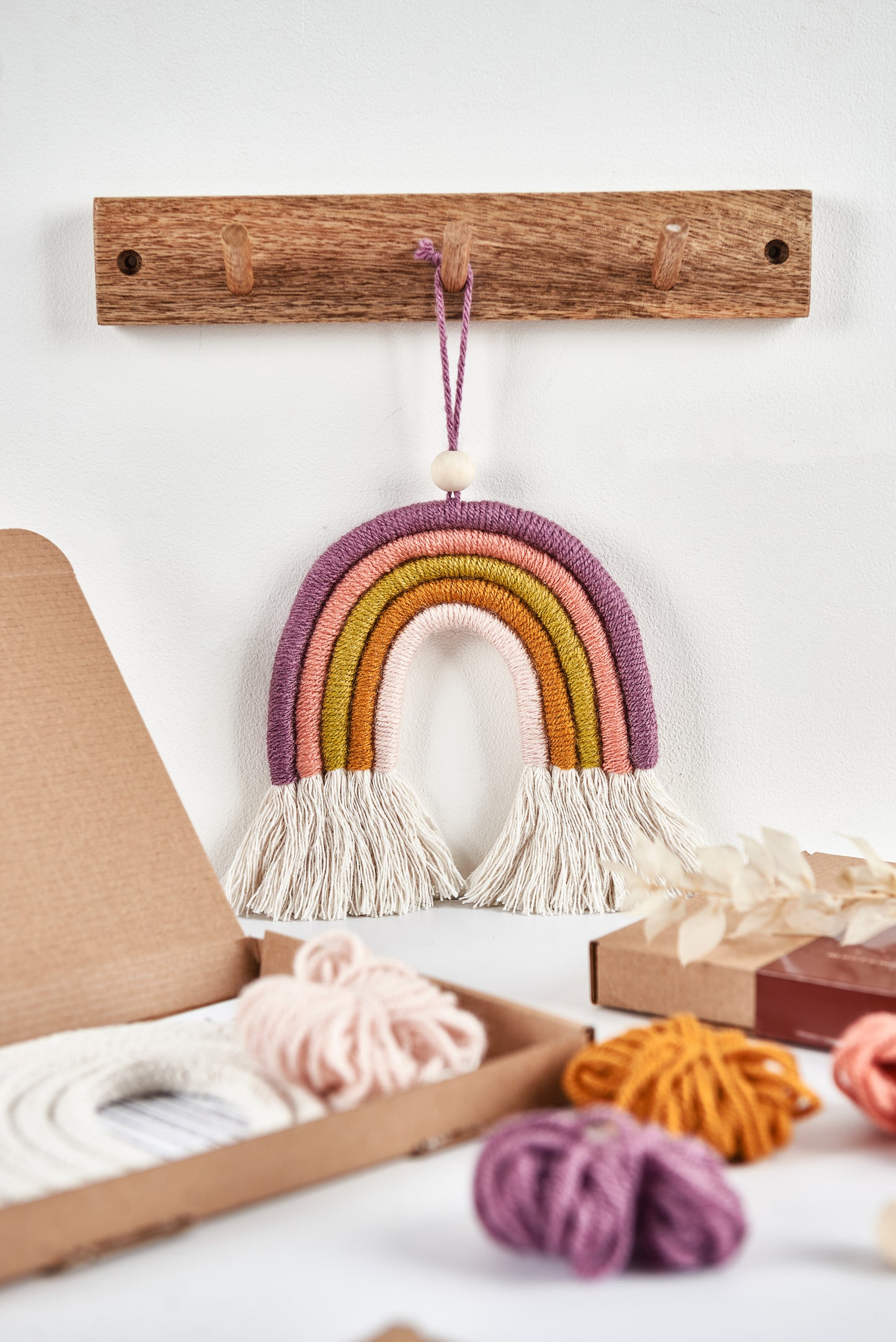 Make Your Own Spring Rainbow Macrame Craft Kit